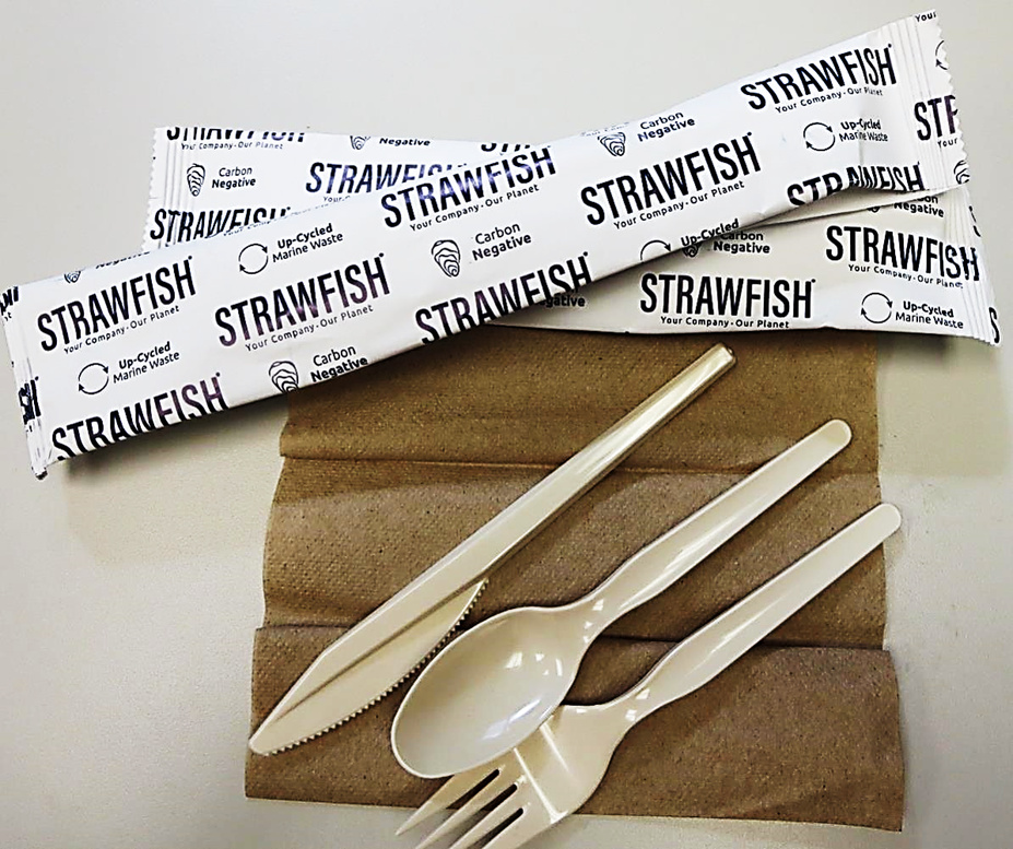 StrawFish® 7655004 biodegradable to-go 4-piece cutlery kit